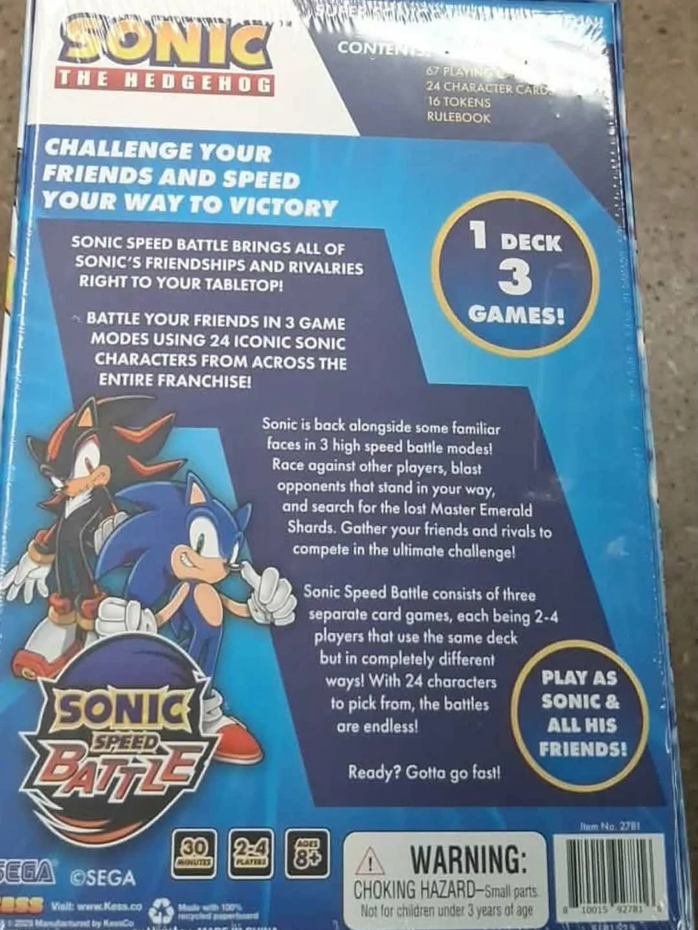 New Sonic Speed Battle Card Game